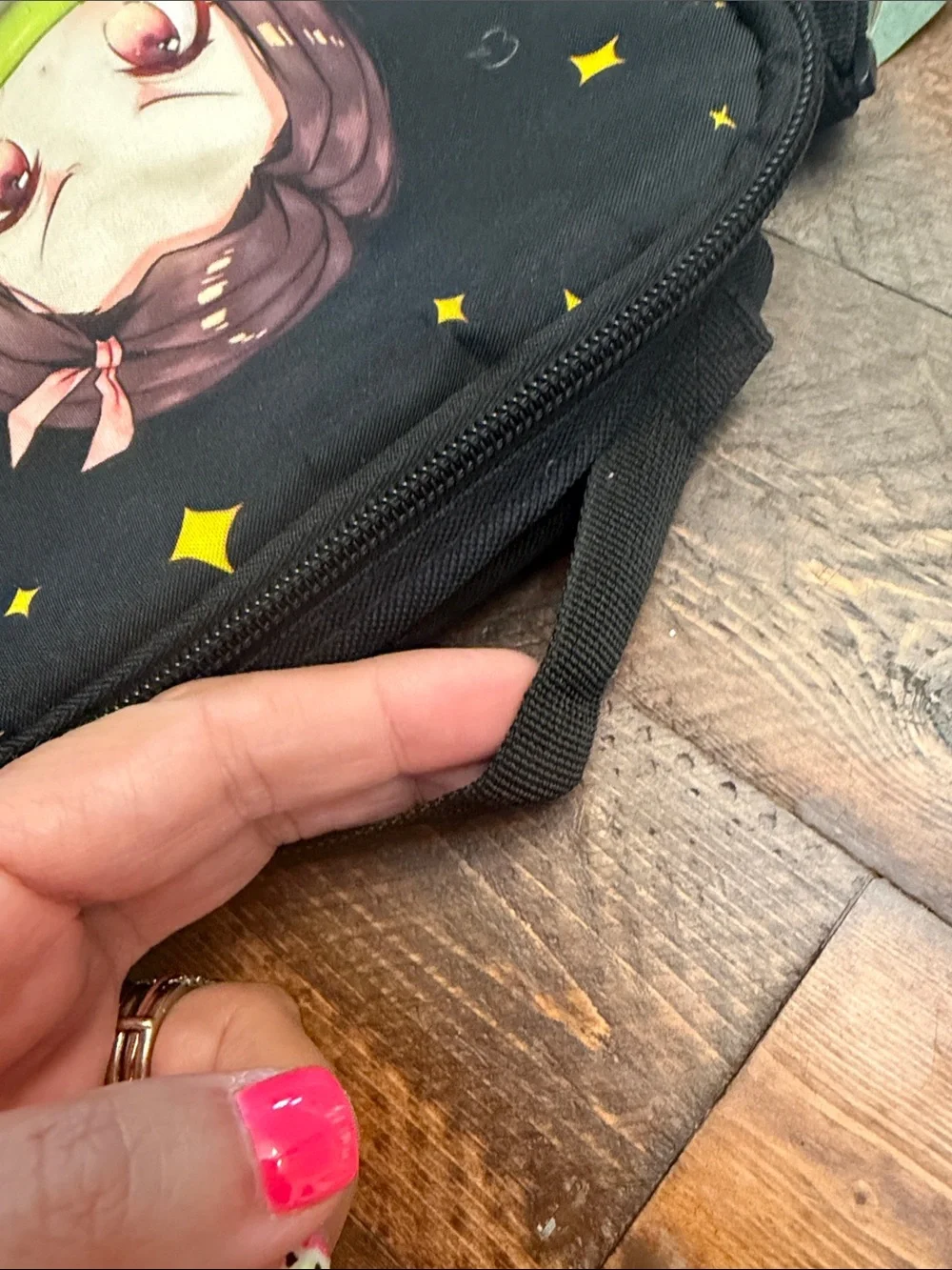Demon Slayer Nezuko Anime Insulated Lunch Box Bag With Crossbody Strap